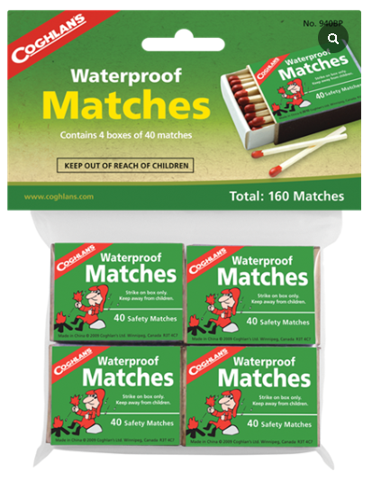 Coghlan’s Waterproof Matches 4pk