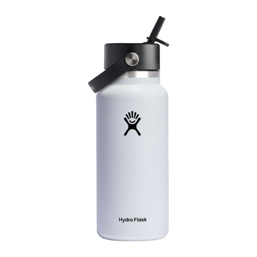 Hydro Flask Hydration Wide Mouth with Flex Straw Cap 32oz/946ml White