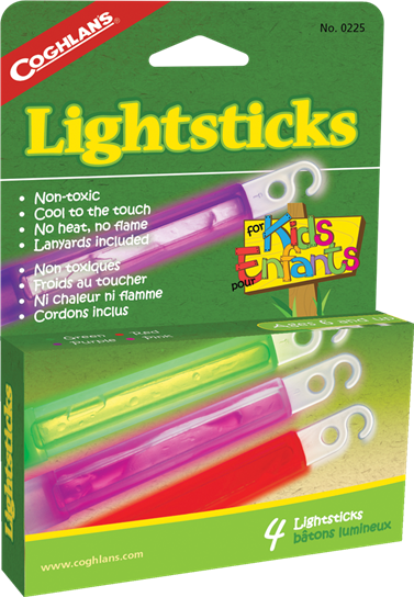 Coghlan’s Lightsticks For Kids -&nbsp;4 Pack