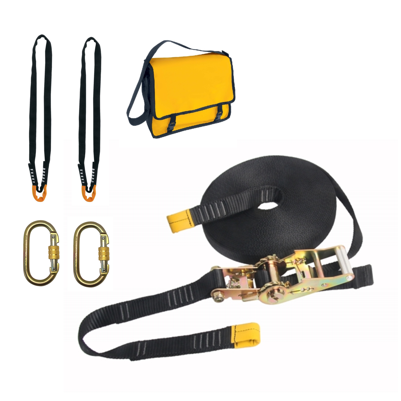 Temporary horizontal lifeline kit