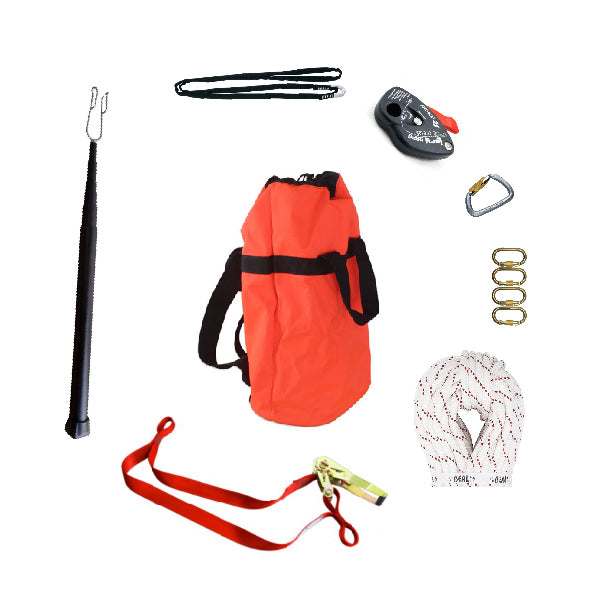 Gravity Ratchet Rescue kit including pole