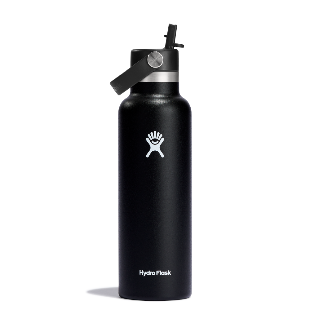 Hydro Flask Standard Mouth with Flex Straw Cap 21oz/621ml Black