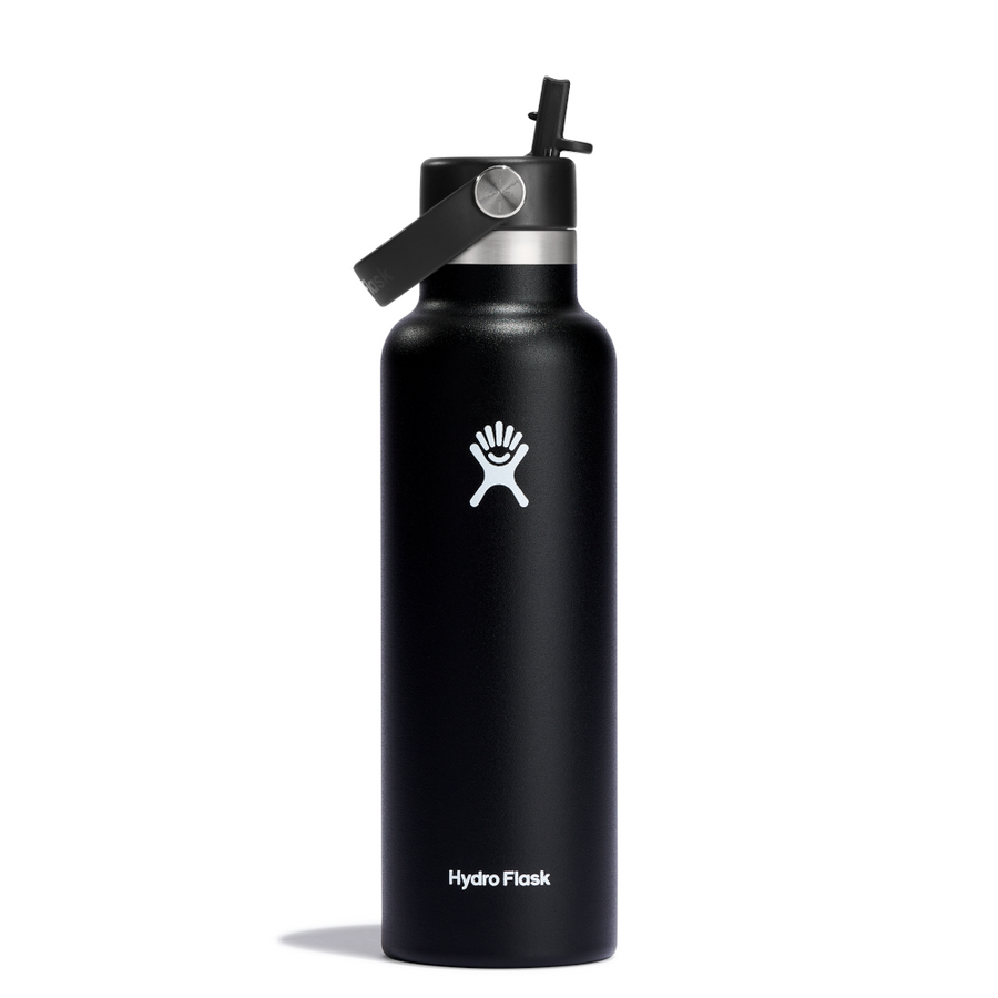 Hydro Flask Standard Mouth with Flex Straw Cap 21oz/621ml Black
