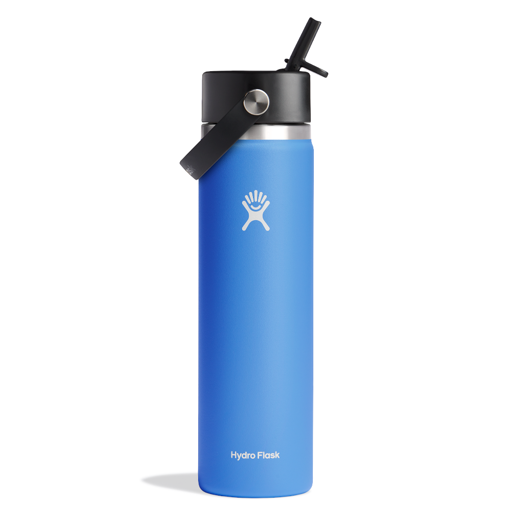 Hydro Flask Wide Mouth with Flex Straw Cap 24oz/709ml Cascade