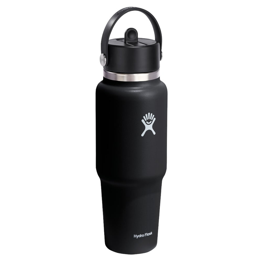 Hydro Flask Wide Mouth Travel Bottle with Flex Straw Cap 32oz/946ml Black