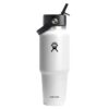 Hydro Flask Wide Mouth Travel Bottle with Flex Straw Cap 32oz/946ml White