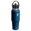 Hydro Flask Wide Mouth Travel Bottle with Flex Straw Cap 32oz/946ml Indigo