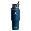 Hydro Flask Wide Mouth Travel Bottle with Flex Straw Cap 32oz/946ml Indigo